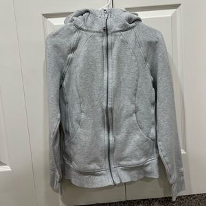 Lululemon Womens Grey Scuba Full Zip Jacket size 10